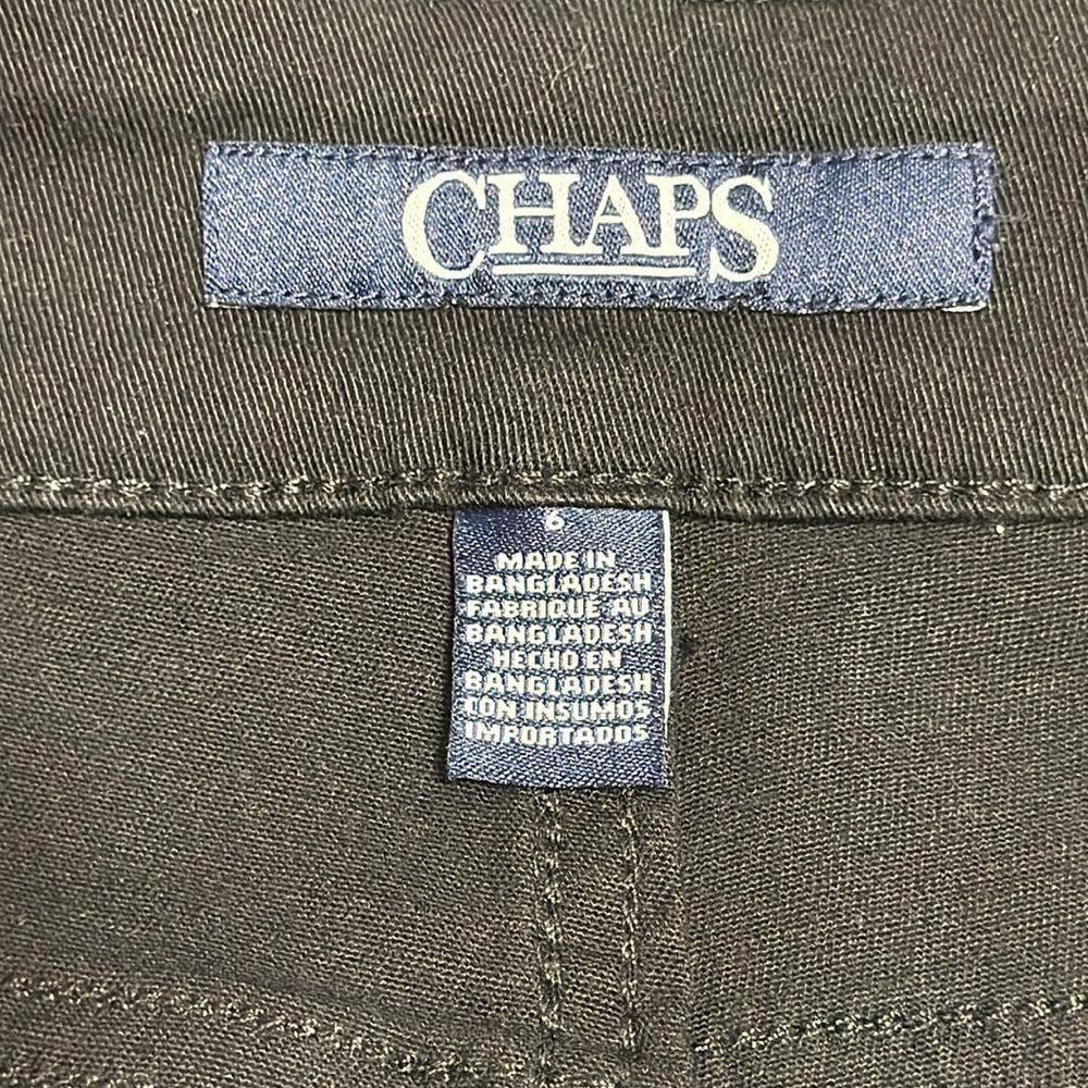 NWT Chaps Icon Black Denim Capri Pants Size 6 Coastal Resort Casual - Picture 7 of 10